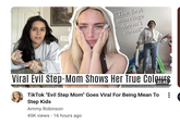 "The first marriage doesn't count" Viral Evil Step-Mom Shows Her True Colours Tik Tok "Evil Step Mom" Goes Viral For Being Mean To Step Kids Ammy Robinson 45K views 16 hours ago 6,