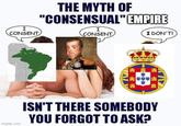 I CONSENT THE MYTH OF "CONSENSUAL" EMPIRE I CONSENT I DON'T! ☑ imgflip.com ISN'T THERE SOMEBODY YOU FORGOT TO ASK?