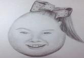 A drawing of JoJo Siwa as an egg. The drawing was posted to the /r/teenagers subreddit.