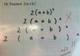 16. Expand 2(a+b) 2 (a+b)² 2 (a + b) 2 2 2 (a + b) z 2 (a + b) No 2