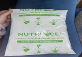 NUTRICE COMPLETE PLANT FOOD GEL PACK* PLANT FOOD & DRAIN SAFE NPK 0.01-0.01-0.01 Compare it to Miracle-Gro Pour & Feed NUTRICE™M COMPLETE PLANT FOOD GEL PACK* PLANT FOOD & DRAIN SAFE