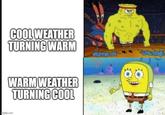 COOL WEATHER TURNING WARM WARM WEATHER TURNING COOL mgflip.com