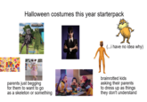 Halloween costumes this year starterpack MINECRAFT HOVIL Exclusively at Walmart MASCOT (...i have no idea why) parents just begging for them to want to go as a skeleton or something brainrotted kids asking their parents to dress up as things they don't understand