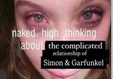 naked. high. thinking about the complicated relationship of Simon & Garfunkel