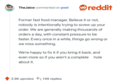 Former fast food manager. Believe it or not, nobody is intentionally trying to screw up your order. We are generally making thousands of orders a day, with constant pressure to be faster. Every once in a while, things go wrong or we miss something.

We’re happy to fix it if you bring it back, and even more so if you aren’t a complete about it.