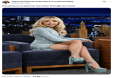 A "tweet":https://knowyourmeme.com/memes/sites/twitter-x using the non-"AI image":https://knowyourmeme.com/memes/cultures/ai-art of "Sabrina Carpenter":https://knowyourmeme.com/memes/people/sabrina-carpenter as an obese woman on "_The Tonight Show Starring Jimmy Fallon_":https://knowyourmeme.com/memes/people/jimmy-fallon.