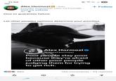 11:52 89 Alex Hormozi in ⚫ 3rd+ Founder Acquisition.com, Co-Founder ... Visit my website 5h How to guarantee failure: + Follow Let other peoples opinions determine your priorities. CC 883 Р Alex Hormozi @AlexHormozi Poor people stay poor because they're afraid of other poor people judging them for trying to get rich. 160 comments • 29 reposts