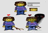X user @JayTheEff posted fan art inspired by a fan theory that Frisk appeared less human as they progressed through a "genocide run" of the video game _Undertale_.