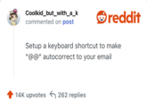Setup a keyboard shortcut to make “@@“ autocorrect to your email