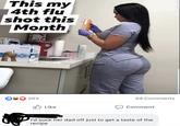 A cursed comment on the Dana Lee 4th flu shot meme. The comment is about her "recipe."