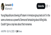 A "tweet":https://knowyourmeme.com/memes/sites/twitter-x pushing back against the backlash after the Young Republicans Telegram Group Chat Leak.