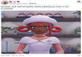 *** @princessxemnas. Follow NURSE JOY WITH DARK SKIN OMGGGG SHE'S SO CUTEEEE 6:41 PM Oct 12, 2025 X