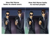 How Hol Horse looks to stand users How Hol Horse looks to normal people