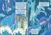 "AND THE MOMENT GALACTUS ENCOUNTERED KING GHIDORAH--THE LAST ONE LEFT ON THE PLANET AFTER THE CREATURE ITSELF DESTROYED ITS OWN WORLD... "THIS CREATURE NOW HAS BUT ONE MISSION: TO DESTROY WE WHO DEFEND THIS WORLD... "...WAS ALSO THE MOMENT GALACTUS FOUND A HERALD CAPABLE OF TAKING EARTH. "...SO THAT GALACTUS CAN THEN CONSUME OUR PLANET-- UNOPPOSED!"