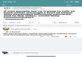 12:09 1 ? r/NoStupidQuestions u/YourFriendly DM2.6m If two people we're trying to talk to each other through 1 foot of stone that expanded infinitely upwards and to the sides, could they communicate? Unanswered Vote BEST COMMENTS 1 ↑ Share bugtanks33d .• 3m > 1 Award No because the stone would have infinite mass and immediately destroy reality. Add a comment Reply 3