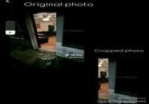 A photo of a "Cropped Photo" from the alleged original video, but the image is highly misleading.
