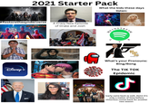 2021 Starter Pack What the kids these days listen: #Restorethesynderverse SPIDER-MAN Disney+ 06/03/2021 4:52 A Crazy New Episode of Drake and Josh Parmonat+ iCarly MAIN REAM V ช 7 NO TIME TO DIE OCTOBER 2021 What's your Pronouns: Bing/Bong The TIK TOK Epidemic مل JUNE 17 Icarly came back as well, damn It's only a matter of time before victorious comes back for another new season