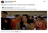 A "quote-tweet":https://knowyourmeme.com/memes/quote-retweets-qrts about the "viral video":https://knowyourmeme.com/memes/viral-videos of female reporter Olivia Cleary being harassed by a group of male Oregon State college students, who shout "67":https://knowyourmeme.com/memes/6-7-song-67-meme behind her.