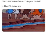 "So that's the Grand Canyon, huh?" - The Flintstones