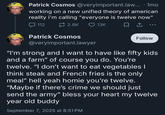 The original "Bluesky":https://knowyourmeme.com/memes/sites/bluesky post from user Patrick Cosmos, veryimportant.lawyer, who speculated that "everyone is 12" regarding "U.S.":https://knowyourmeme.com/memes/cultures/united-states-of-america politics and society.