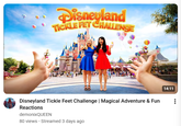 Disneyland TICKLE FET CHALLENGE Disneyland Tickle Feet Challenge | Magical Adventure & Fun Reactions demonixQUEEN 80 views • Streamed 3 days ago 14:11