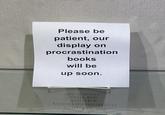 Please be patient, our display on procrastination books will be up soon. BLOCINATION giabrik ou