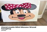 Hand made Mini Mouse Wood hanging $150