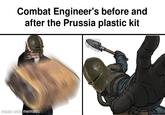 Combat Engineer's before and after the Prussia plastic kit made with mematic 211 BY GRAY-SKU