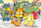 Garfield and the TMNT ON OUR WAY TO THE TURTLE TRACKS PODCAST WITH BRIAN!!! THANKS Gary Barker 2025