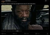 A Distraught Morgan Jones meme depicting actor Lennie James from _Fear the Walking Dead_, which was shared on Twitter / X in late October 2025.