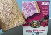 ALWAYS ORGANIC MADE WITH REAL FRUIT NO ARTIFICIAL FLAVORS OR SYNTHETIC COLORS NATURE'S PATH ORGANIC FROSTED CHERRY POMEGRANATE FLAVORED TOASTER PASTRIES USDA NON GMO Project ORGANIC VERIFIED mangmoproject.org]
