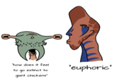 "how does it feel to до extinct to "euphoric" giant chickens"