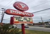 LOU SIANA P KITCHE POPEYes THANKS KFC WE WILL TAKE IT FROM HERE DRIVE THRU SUPPAYCA