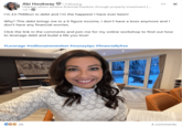 × Abi Hookway Following Helping others achieve financial freedom through property investment | .... 1d-→ I'm £3.7Million in debt and I'm the happiest I have ever been! Why? This debt brings me in a 6 figure income, I don't have a boss anymore and I don't have any financial worries. Click the link in the comments and join me for my online workshop to find out how to leverage debt and build a life you love! #Leverage #millionairemindset #moneytips #financiallyfree CCO 26 4 comments