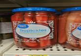 Great Value Tropickles Fruit Punch Flavored Pickles Fresh Pack 24 FL OZ (1 PT 8 FL OZ) 710mL METAIL PRICE Fru 24 FL OZ (1 PT 8
