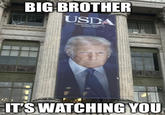 BIG BROTHER USDA GROWING AMERICA SINCE 1802 182222222378 IT'S WATCHING YOU