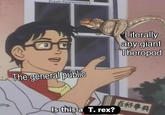 Fresh Paleomemes The general public Literally any giant Theropod Is this a T. rex? 百科事典