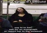 don't know if I should say hi to her, ask for an autograph or report her to the museum DEWILDERDvas