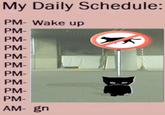 My Daily Schedule: PM- Wake up PM- PM- PM- PM- PM- PM- PM- PM- PM- AM- gn