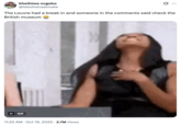 X user @lebohstraatmate tweeted, "The Louvre had a break in and someone in the comments said check the British museum 😭," gathering over 200,000 likes in two weeks.