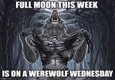 FULL MOON THIS WEEK IS ON A WEREWOLF WEDNESDAY imgflip.com