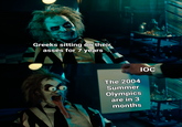 Greeks sitting on their asses for 7 years The 2004 Summer Olympics are in 3 months IOC