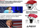 Nancy Pelosi makes millions off tech stocks-and scoffs at push to ban congressional trades By Lydia Moynihan and Theo Wayt Published Jan. 7, 2022 Updated Jan. 7, 2022, 9:44 p.m. ET MAKE AMERICA GREAT AGAIN Trump meme coin doubles again, stake worth $58 billion or more NO!!!!!! DRAIN THE SWAMP!!!! WOA MAKE AMERICA GREAT *** LFG!!!