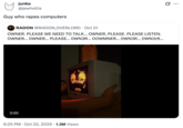 A "quote-tweet":https://knowyourmeme.com/memes/quote-retweets-qrts about the RADON account promoting the SA of the TV character. 
