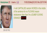 Anonymous (ID: tTdbk0Hz) N 11/05/25(Wed)20:29:53 No.520710746 >I will CAPITALISE random WORDS in the middle of the sentence for no F------ reason whatsoever other than I'm a DUMB F------ ORANGE NREDACTED 206 KB PNG