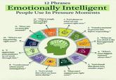 12 Phrases Emotionally Intelligent People Use In Pressure Moments 11. "How can we turn this around?" 12. "This is tough, but we'll get through it." 1. "Let's focus on what we can control right now." 2. "I need a moment to process this before responding." 10. "What's our top priority right now?" 9. "T appreciate your patience as we work through this." 8-3-3 8-8 3. "What do you think is the best approach here?" 4. "What's your biggest concern about this?" 8. "I understand where you're coming from." 7. "Let's revisit this when we have more clarity." 6. "How can I support you right now?" 5. "Let's break this down into smaller steps."