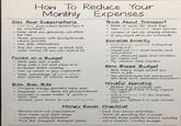 How To Reduce Your Expenses Monthly Slay Your Subscriptions . • List ALL your subscriptions (you'll be shocked!) . Keep what you genuinely use,ditch the rest. • Share accounts with family/friends where possible. • Use free alternatives. . Pay for yearly ones up front and save money (if you can afford it) Foodie on a Budget . . . Meal plan like a boss. Shop with a list and stick to it. Embrace batch cooking. • Use up what's in • your cupboards. Take advantage of meal offers from Gousto or similar brands. Bills, Bills, Bills . . . . Compare energy providers every year. Negotiate better deals for phone/internet. Consider a water meter if you're a slow user. Insulate your home to cut heating costs. Think About Transport Walk or cycle for short trips. • Use public transpart when you can. . Carpool or use car-sharing schemes. If you must drive, be smooooth. Socialise Smartly • Host dinner parties instead of eating out. •Check out free local events and attractions. • Use discount apps and vouchers for nights out. Try alcohol-free months. Zero Based Budget . Give every single pound you earn a job. • You should have not one pound left that isn't allocated somewhere. Mindful Spending . Before any purchase ask. "Do I need this? Will it truly improve my life?" • Use a 24 hour rule for impulse spending. • Can you afford it in cash 3 times over. Money Saver Checklist - Review and cull subscriptions - Plan meals and food shops. - Compare utility providers. - - Pick the cheapest transport option. - Find free social activities. Track all spending for a month. - Identify three areas to reduce spending. - Set a realistic monthly budget.