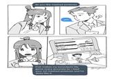 A fan Phoenix Wright comic. The comic is about Maya feeding his Mii Mashed potatoes.