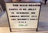 THE MAIN REASON SANTA IS SO JOLLY IS BECAUSE HE KNOWS WHERE ALL THE NAUGHTY GIRLS LIVE Sank