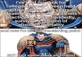 I've Lost my rank for "alleged heresy, been held captive, served 100 years on deathwatch, saved 2 planets practically single-handedly, survived a mission of absolute mortality and now I'm back at the starting point 10 BUT I got a new cloak and friend